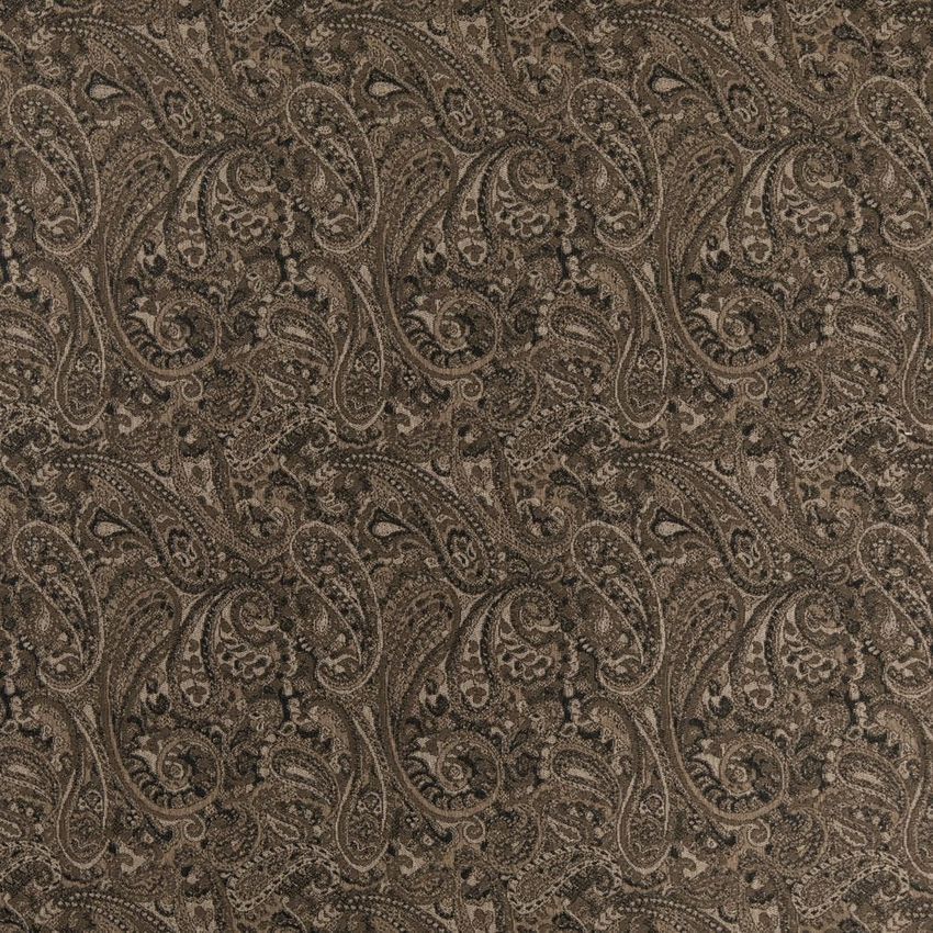 Black and Brown Paisley Woven Patterns Upholstery Fabric by the Yard