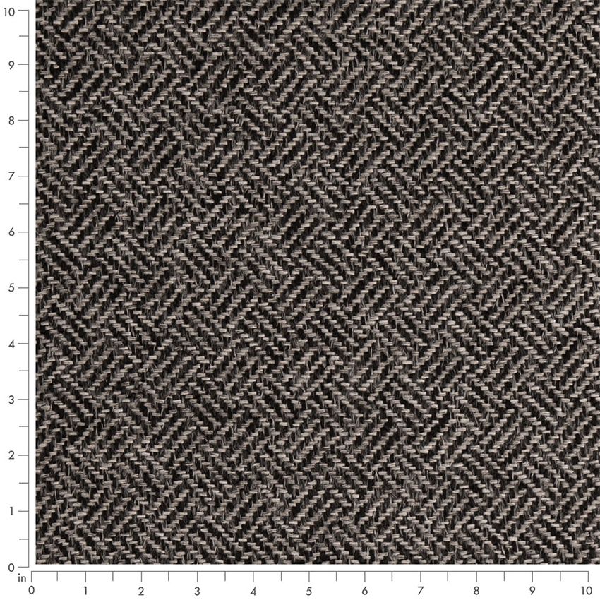 Black and Grey & Silver Abstract & Geometric Woven Patterns Upholstery Fabric by the Yard — Scale in inches