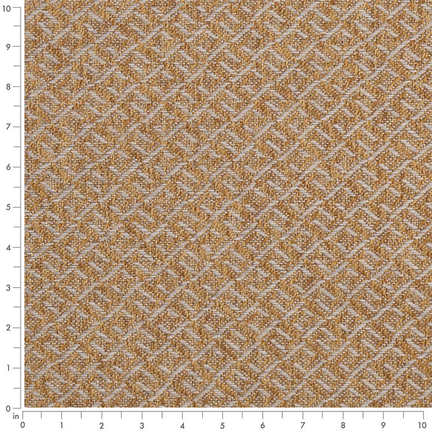 Gold & Yellow Abstract & Geometric Woven Patterns Upholstery Fabric by the Yard — Scale in inches