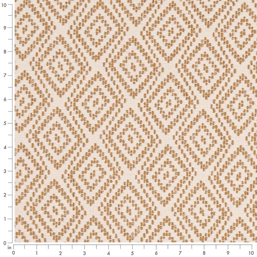 Gold & Yellow Abstract & Geometric Woven Patterns Upholstery Fabric by the Yard — Scale in inches