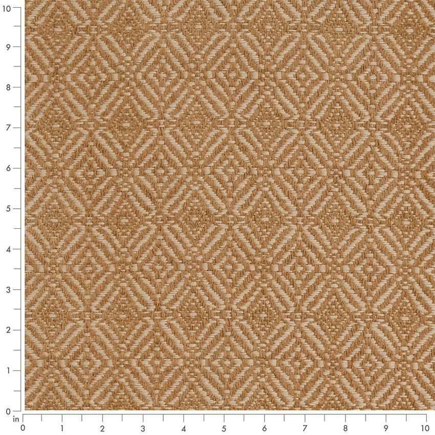 Gold & Yellow Abstract & Geometric Woven Patterns Upholstery Fabric by the Yard — Scale in inches