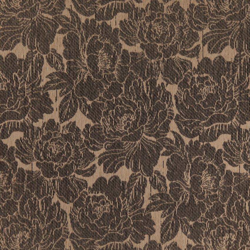 Black Floral Woven Patterns Upholstery Fabric by the Yard