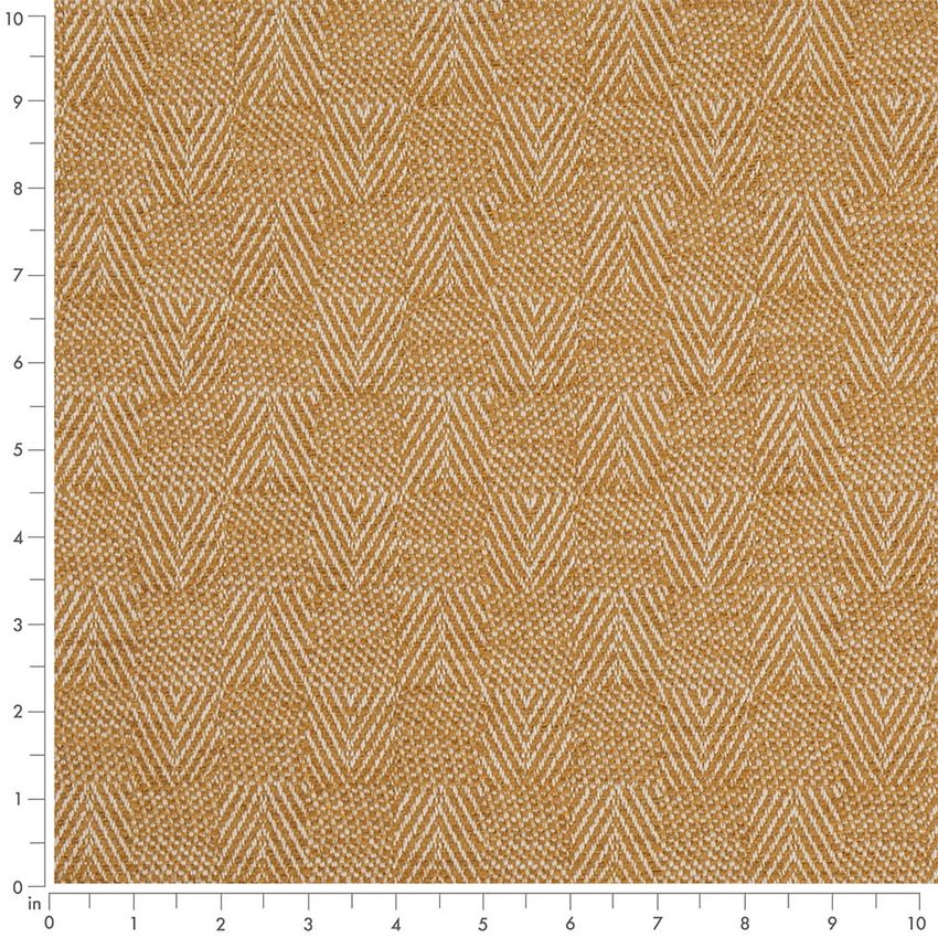 Gold & Yellow Abstract & Geometric Crypton Upholstery Fabric by the Yard — Scale in inches