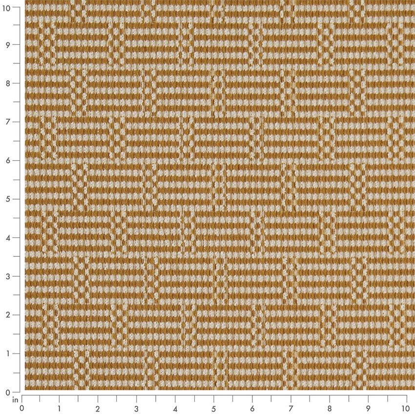 Gold & Yellow Abstract & Geometric Crypton Upholstery Fabric by the Yard — Scale in inches