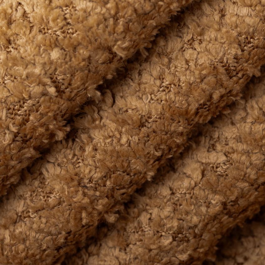 Brown and Gold & Yellow Plain & Solid Boucle Upholstery Fabric by the Yard — Upholstery Fabric