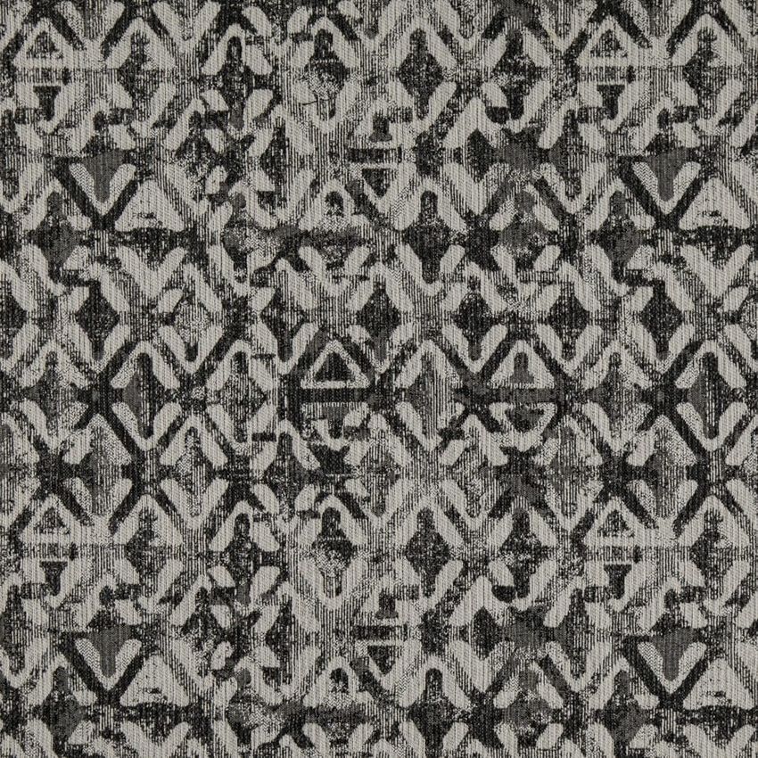 Black and Grey & Silver Abstract & Geometric Woven Patterns Upholstery Fabric by the Yard