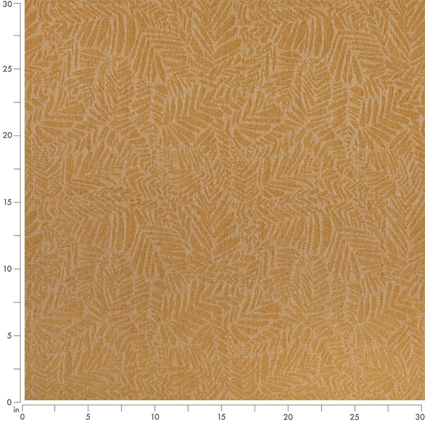 Gold & Yellow Abstract & Geometric Woven Patterns Upholstery Fabric by the Yard — Scale in inches
