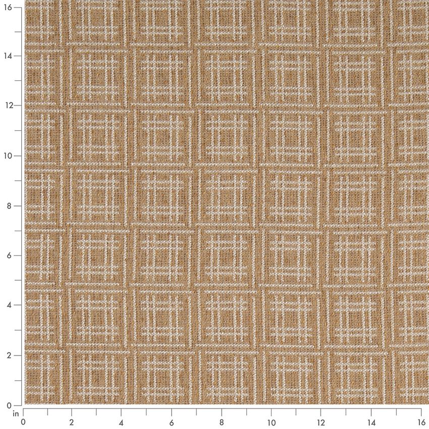 Gold & Yellow Abstract & Geometric Woven Patterns Upholstery Fabric by the Yard — Scale in inches