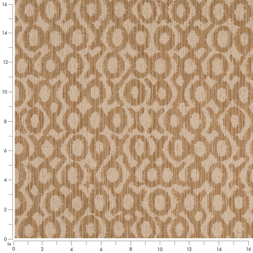 Gold & Yellow Abstract & Geometric Woven Patterns Upholstery Fabric by the Yard — Scale in inches