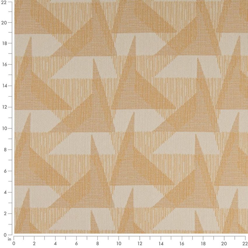 Gold & Yellow Abstract & Geometric Woven Patterns Upholstery Fabric by the Yard — Scale in inches