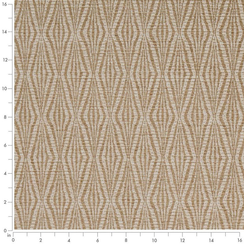 Gold & Yellow Abstract & Geometric Woven Patterns Upholstery Fabric by the Yard — Scale in inches