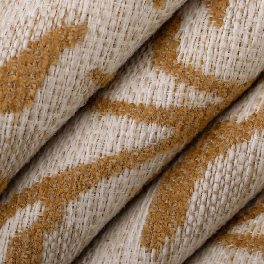 Gold & Yellow Leaves Woven Patterns Upholstery Fabric by the Yard — Upholstery Fabric