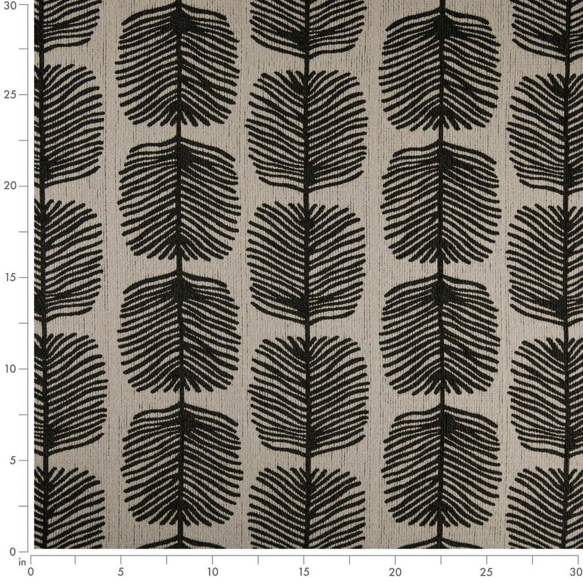 Black Abstract & Geometric Woven Patterns Upholstery Fabric by the Yard — Scale in inches