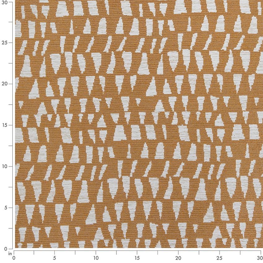 Gold & Yellow Abstract & Geometric Woven Patterns Upholstery Fabric by the Yard — Scale in inches