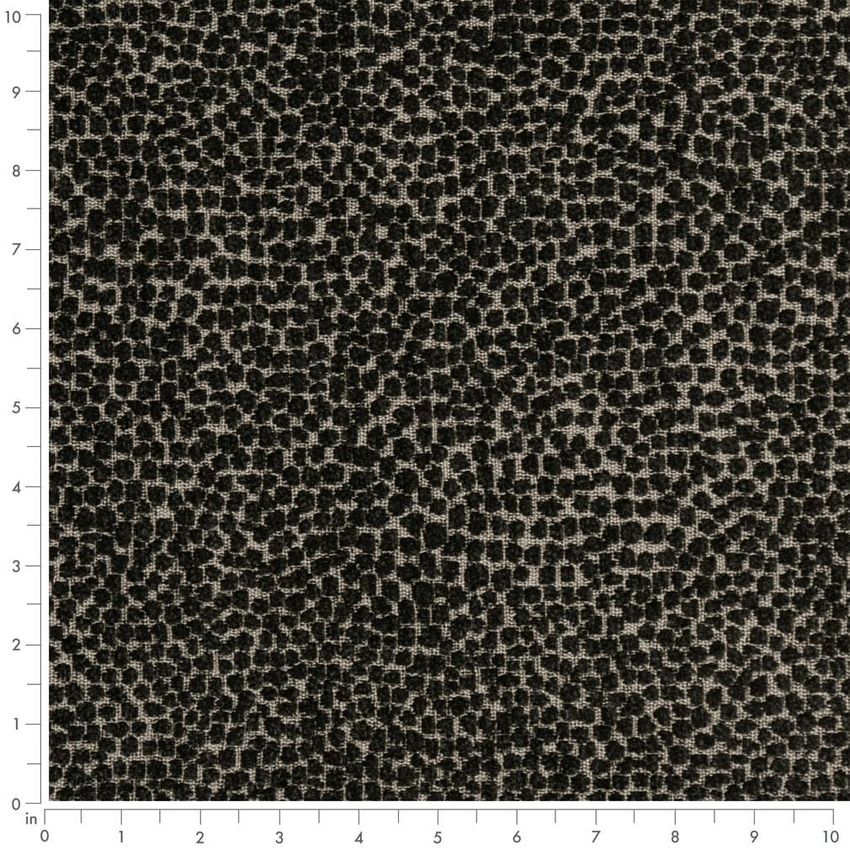 Black Abstract & Geometric Woven Patterns Upholstery Fabric by the Yard — Scale in inches