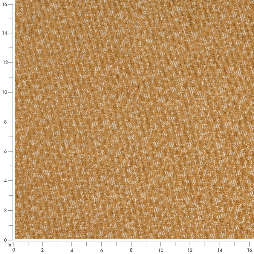 Gold & Yellow Abstract & Geometric Woven Patterns Upholstery Fabric by the Yard — Scale in inches