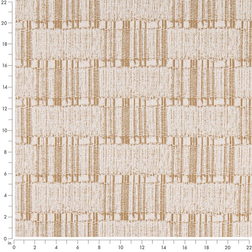 Gold & Yellow Abstract & Geometric Woven Patterns Upholstery Fabric by the Yard — Scale in inches