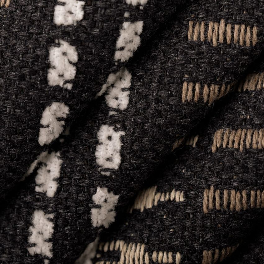 Black Stripe Crypton Upholstery Fabric by the Yard — Upholstery Fabric