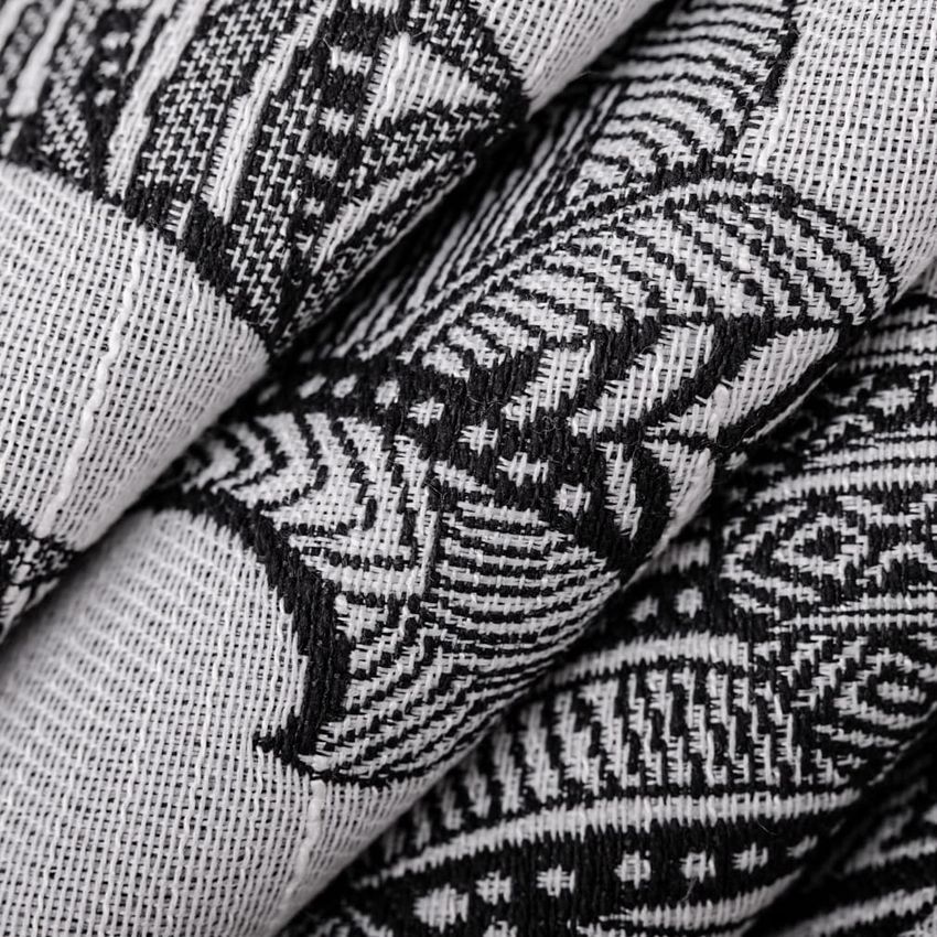 Black Floral Woven Patterns Upholstery Fabric by the Yard — Upholstery Fabric