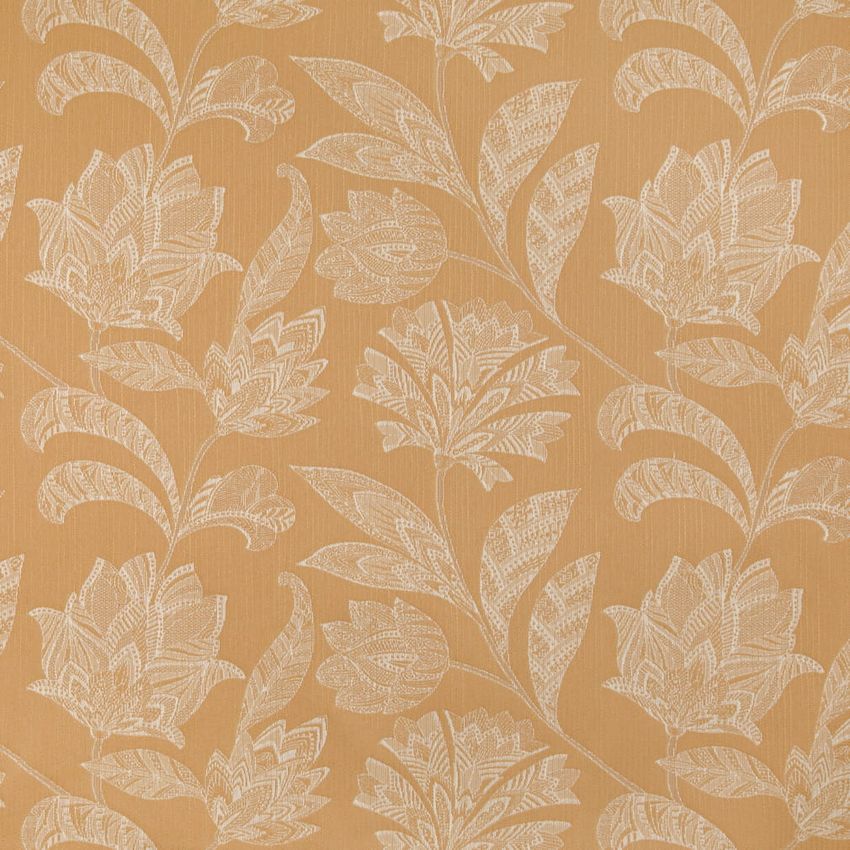 Gold & Yellow Floral Crypton Upholstery Fabric by the Yard