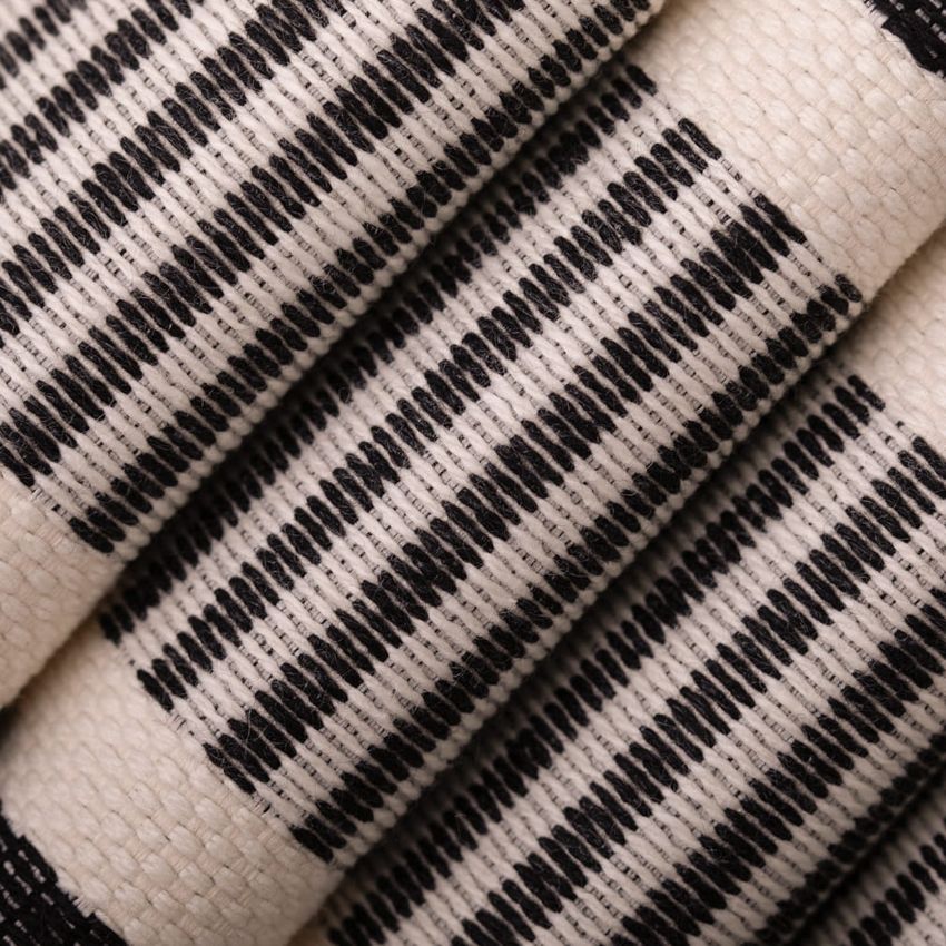 Black Stripe Woven Patterns Upholstery Fabric by the Yard — Upholstery Fabric
