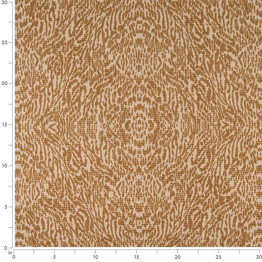 Gold & Yellow Abstract & Geometric Crypton Upholstery Fabric by the Yard — Scale in inches