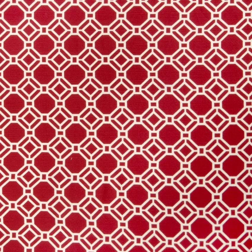 Cardinal Red Lattice Prints Drapery and Upholstery Fabric by the Yard