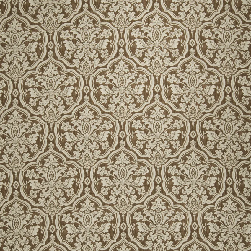 Toast Brown Print Pattern Damask Prints Drapery and Upholstery Fabric ...