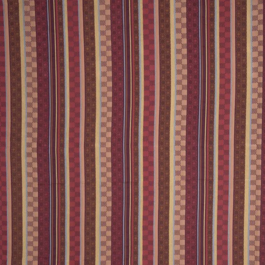 Confetti Red Stripes Check Wovens Crypton Upholstery Decorative