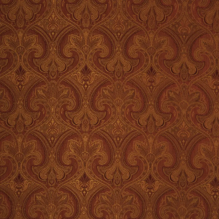 Redwood Red Paisley Wovens Drapery and Upholstery Fabric by the Yard