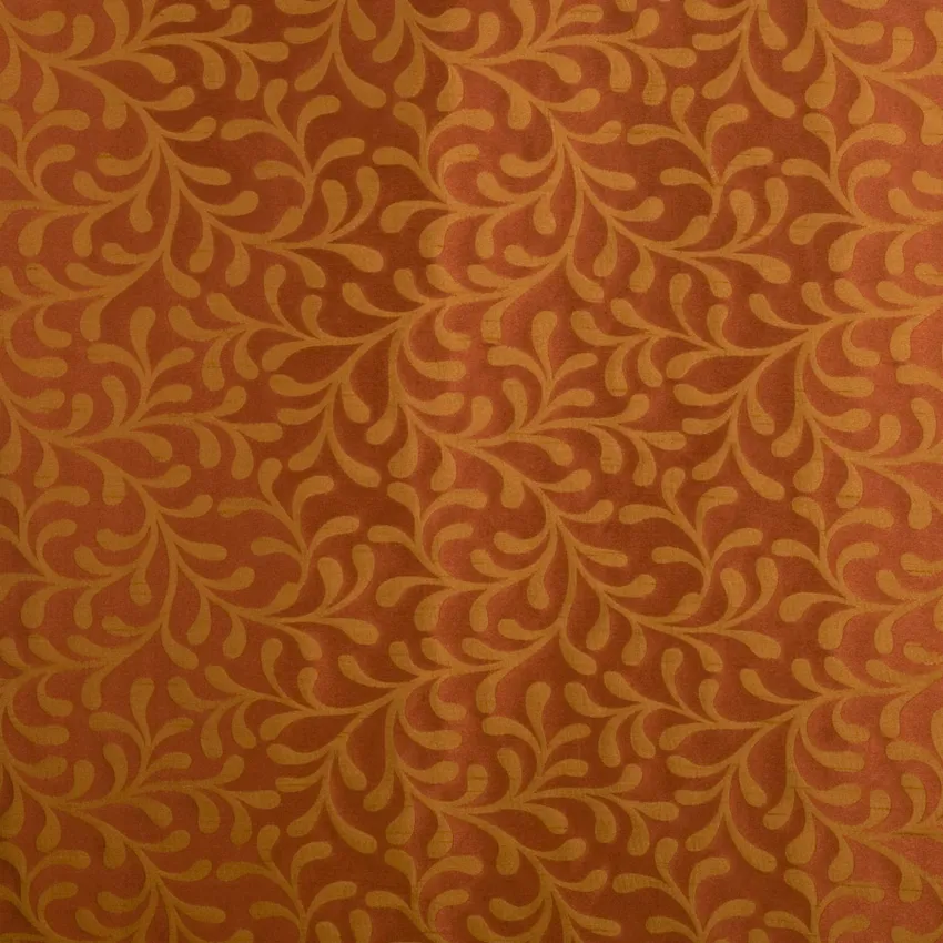 Redwood Orange Leaves Contemporary Faux Silk Multi Purpose Exclusive ...