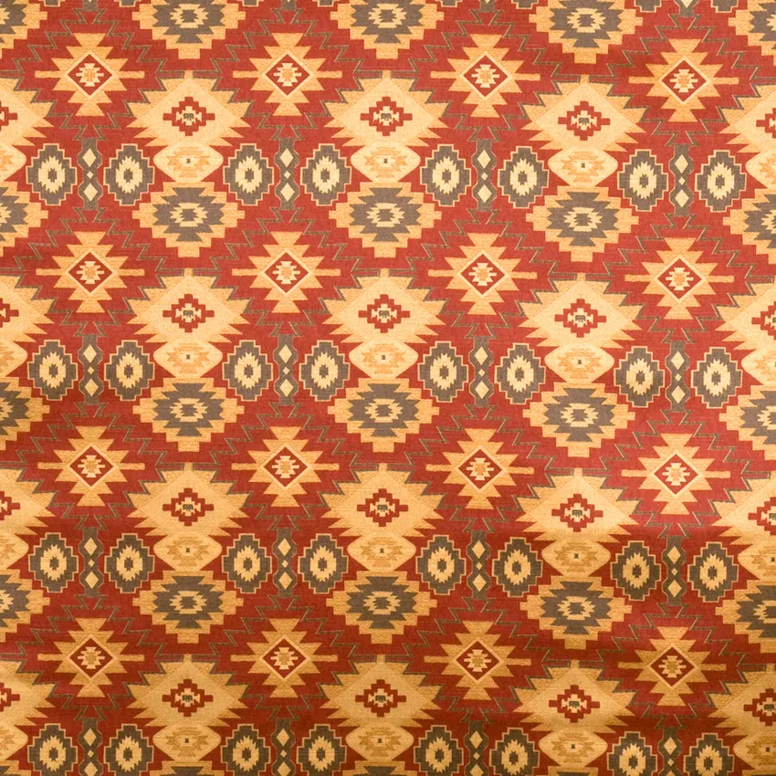 Redwood Red Global Prints Drapery and Upholstery Fabric by the Yard