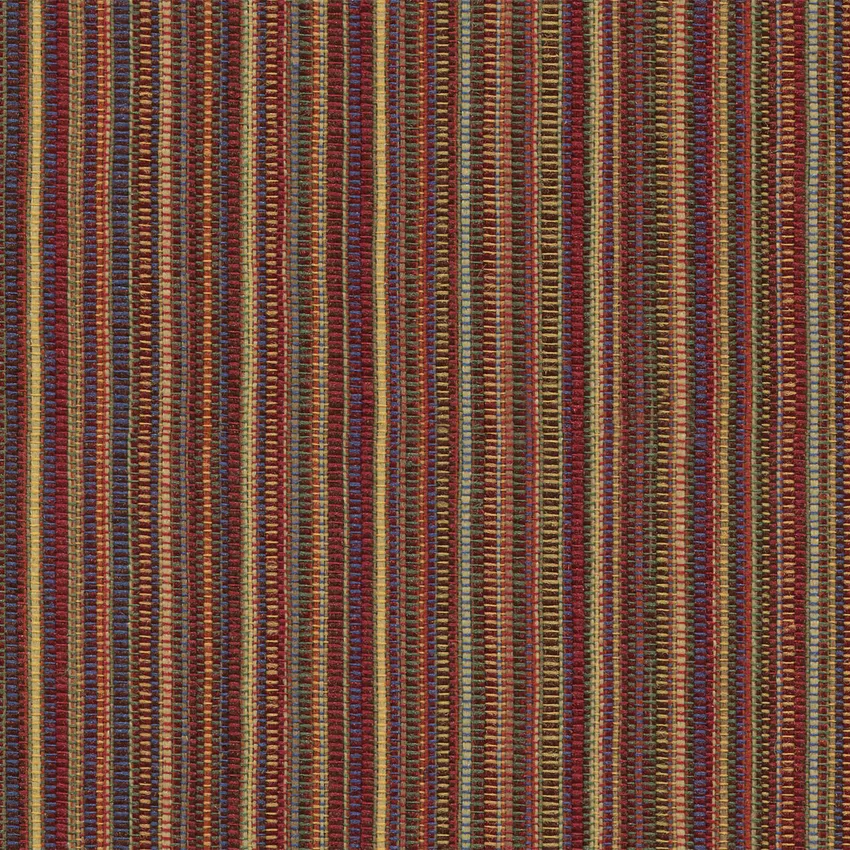 Sunset Red and Yellow Stripe Woven Upholstery Fabric by the Yard