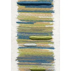 H0881 Ivory Green Upholstery Fabric by the yard