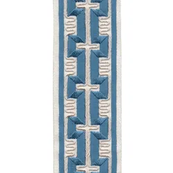 H6329 Ivory Blue Upholstery Fabric by the yard