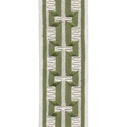 H0508 Ivory Green Upholstery Fabric by the yard