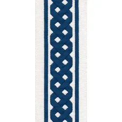 H5855 Ivory Navy Upholstery Fabric by the yard