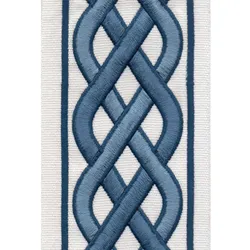 H1003 Ivory Blue Upholstery Fabric by the yard