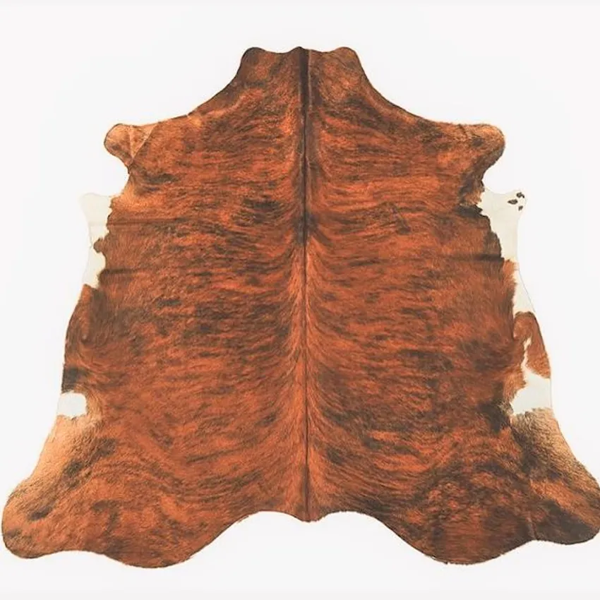 Cinnamon Exotic Brindle 100% Genuine Leather With Hair From South America by the Hide