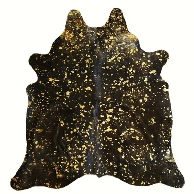 R9667 Gold On Black Upholstery Fabric by the yard