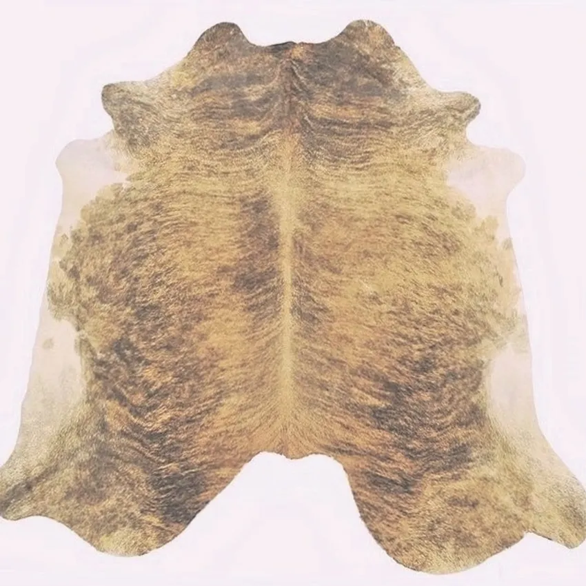 Golden Ash Exotic Brindle 100% Genuine Leather With Hair From South America by the Hide