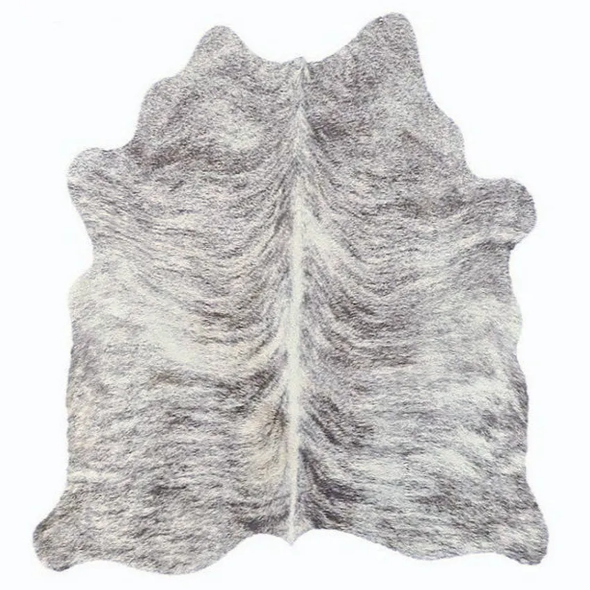 Grey Exotic Brindle 100% Genuine Leather With Hair From South America by the Hide — Upholstery Fabric