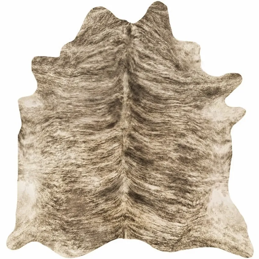 Light Exotic Brindle 100% Genuine Leather With Hair From South America by the Hide