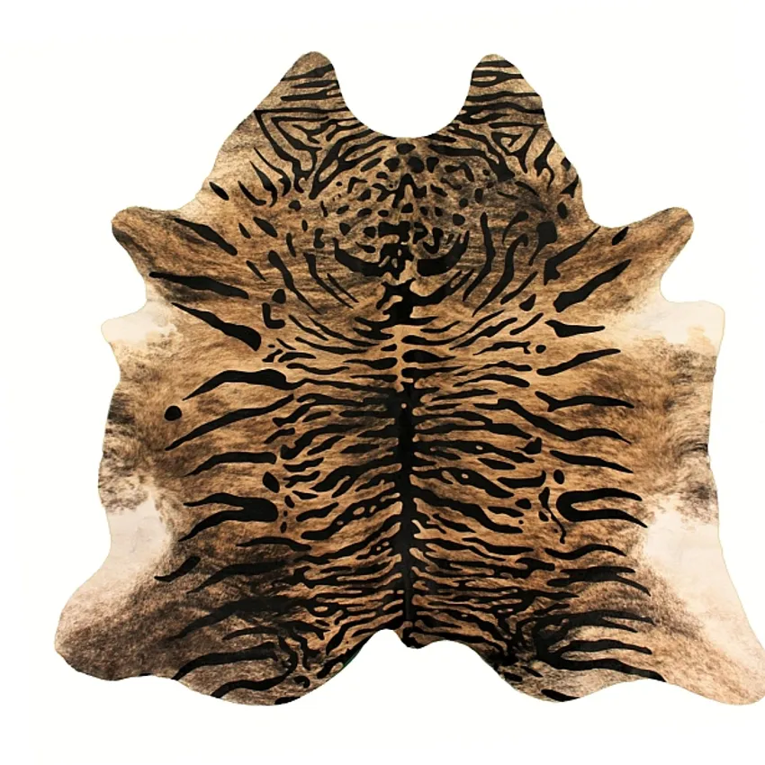 Siberian Tiger 100% Genuine Leather With Hair From South America by the Hide