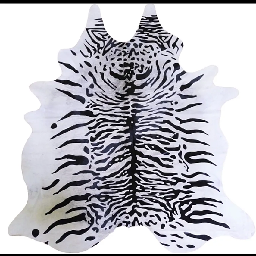 Snow Tiger 100% Genuine Leather With Hair From South America by the Hide