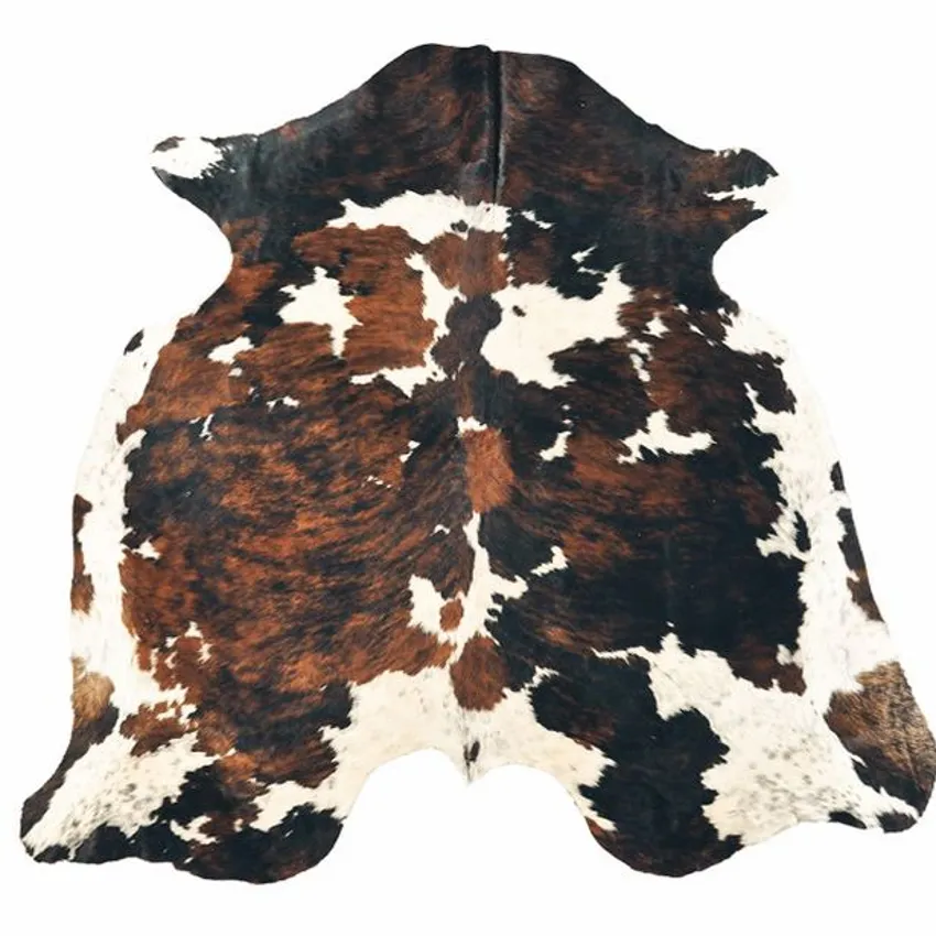 Tricolor 100% Genuine Leather With Hair From South America by the Hide