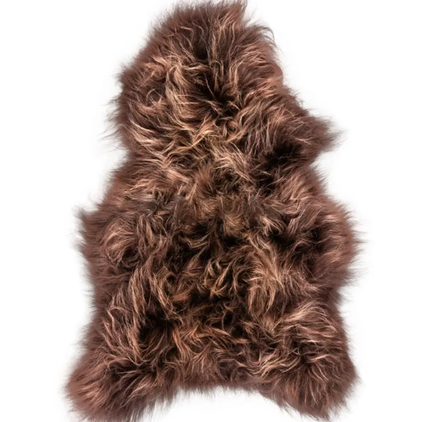 Chestnut Long 100% Genuine Icelandic Sheepskin From Iceland by the Hide