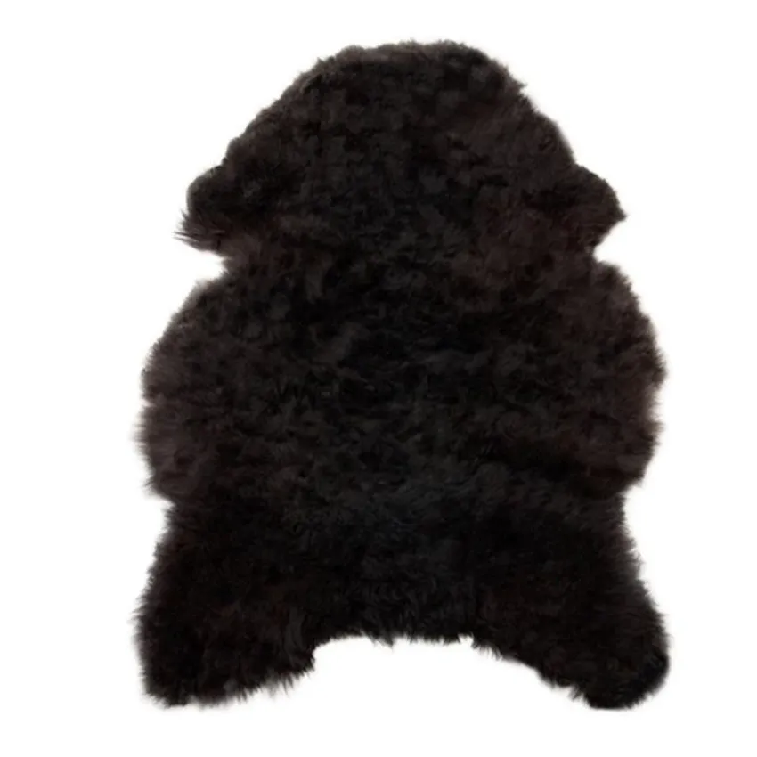 Blacky-Brown Shorn 100% Genuine Icelandic Sheepskin From Iceland by the Hide