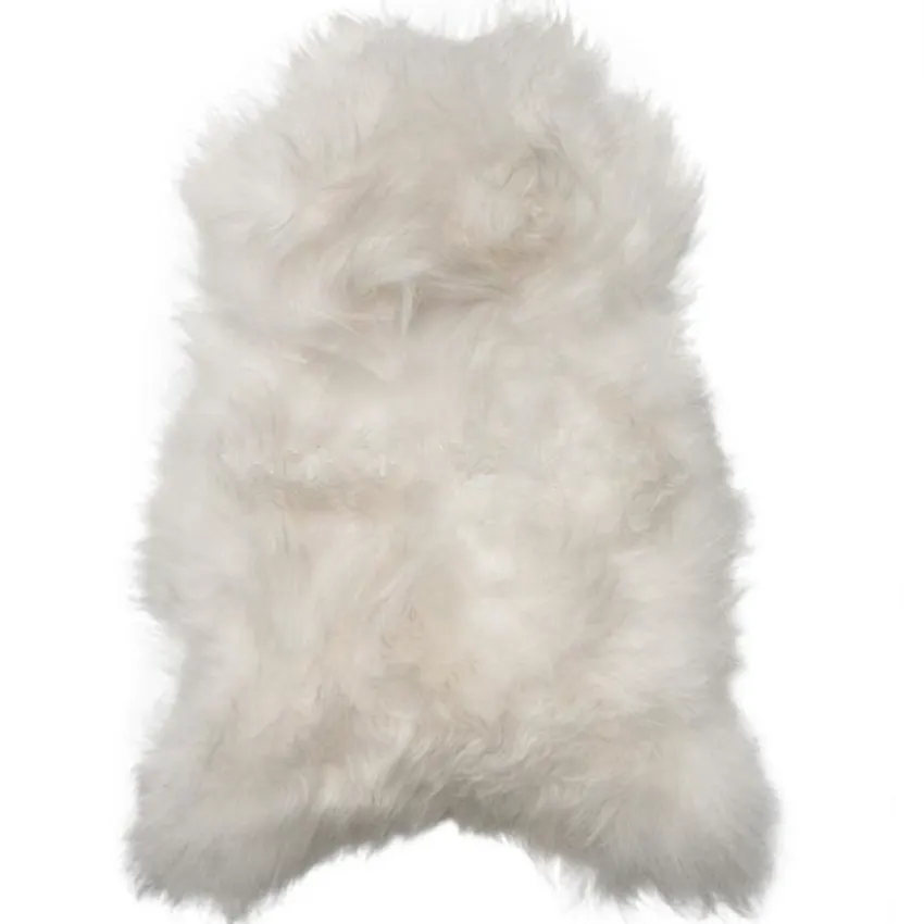 Natural White Long 100% Genuine Icelandic Sheepskin From Iceland by the Hide