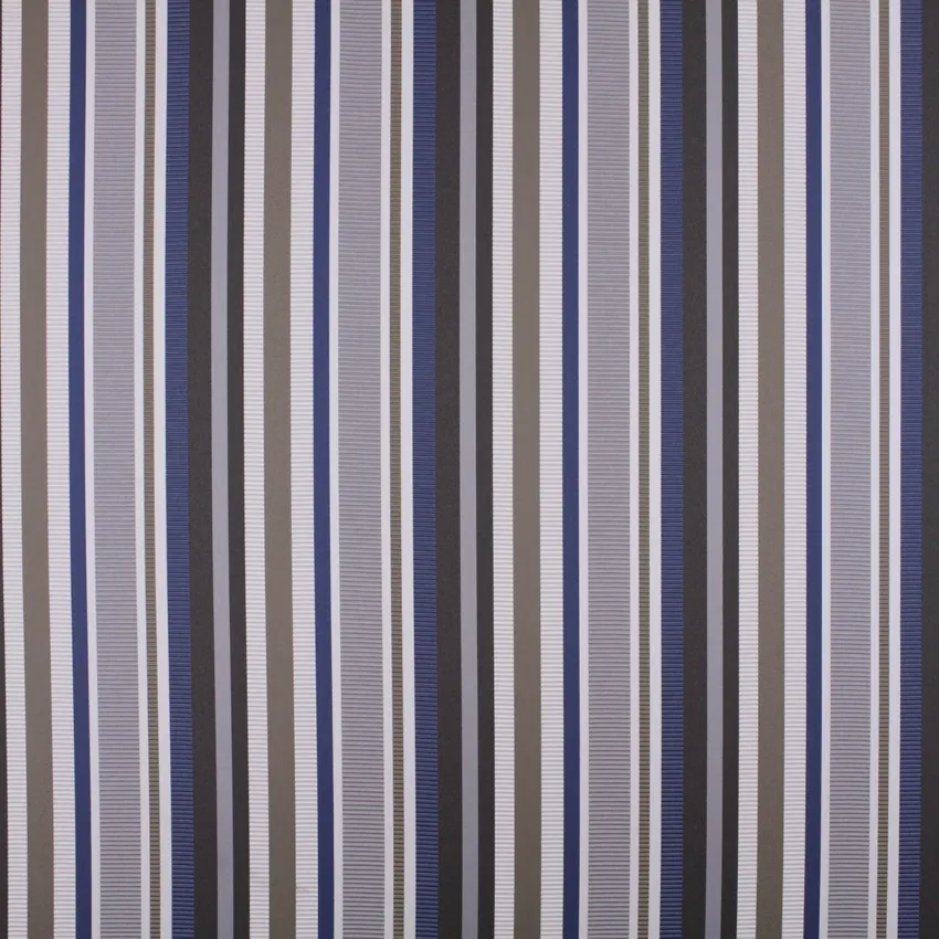 Shoreline Blue and Brown Stripe Woven Upholstery Fabric by the Yard ...